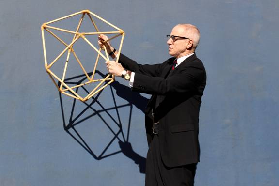RON CAMPBELL as R. Buckminster Fuller in the production of S.J. Rep